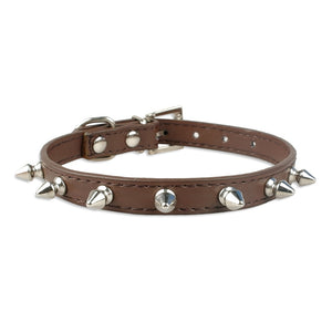 Cool Collar Cats Leather Spiked Studded  5 Colors