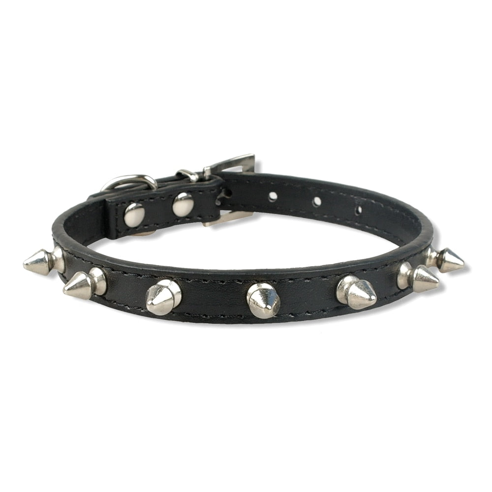 Cool Collar Cats Leather Spiked Studded  5 Colors