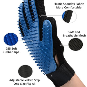 Cat grooming glove for cats