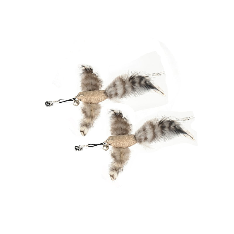 Bird interactive Cat Toy Funny Feather Bird with Bell Cat Stick