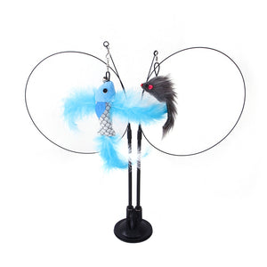 Bird interactive Cat Toy Funny Feather Bird with Bell Cat Stick