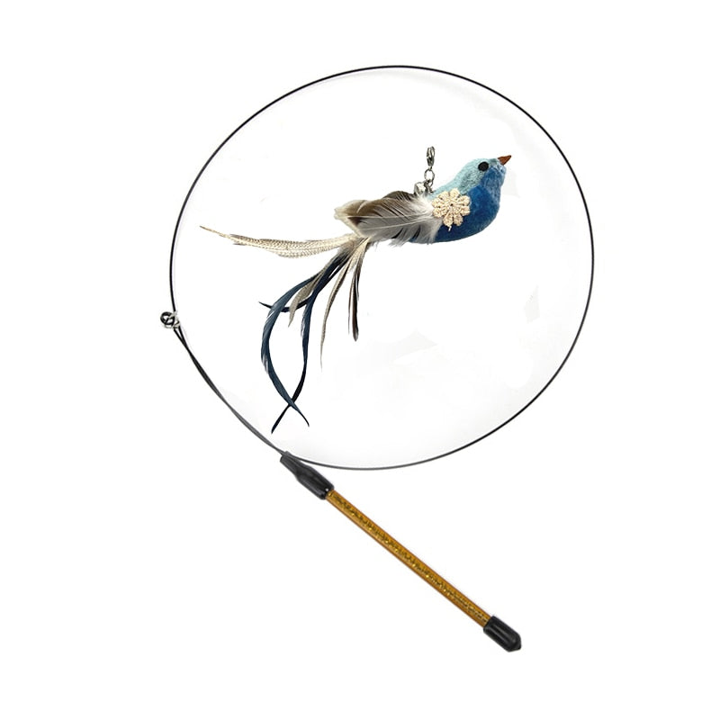 Bird interactive Cat Toy Funny Feather Bird with Bell Cat Stick