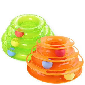 Tower Cat Toy Turntable Roller Balls Toys for Cats