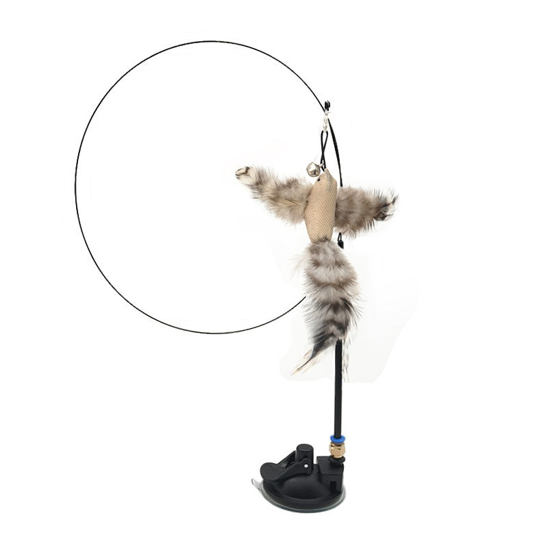 Bird interactive Cat Toy Funny Feather Bird with Bell Cat Stick