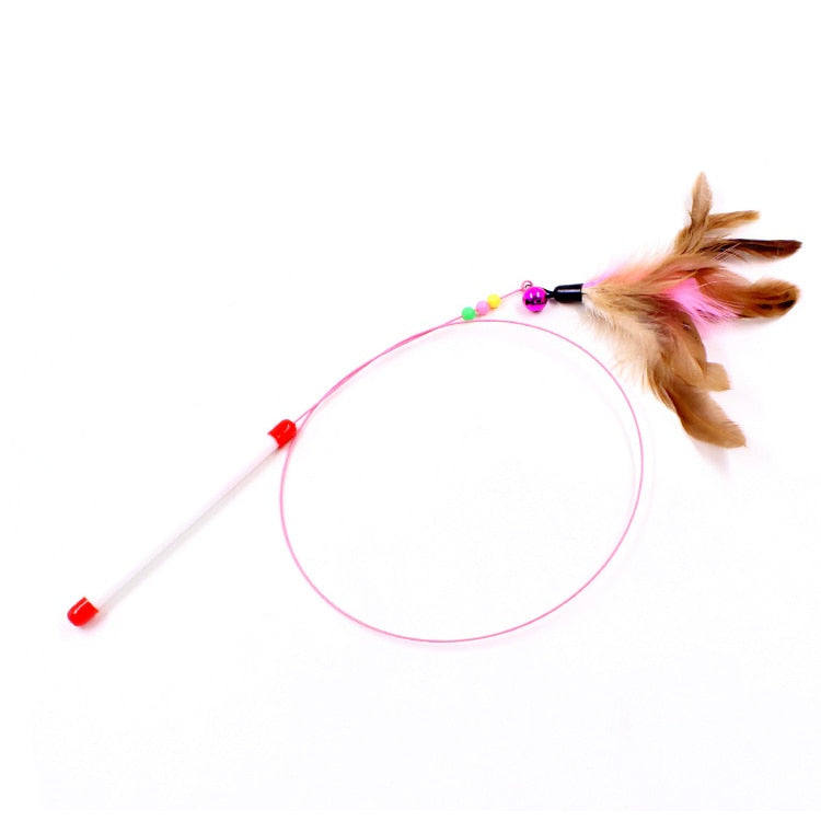 Bird interactive Cat Toy Funny Feather Bird with Bell Cat Stick